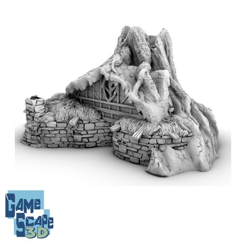 Halfling house with watch - halfling,