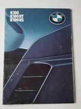BMW Motorbike Sales Brochure - K100 / RT / RS  Motoring Ephemera -