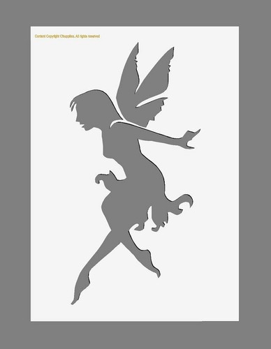 Fairy melinex stencil - fairy,