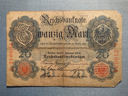 Old reichsbanknote banknote - old,