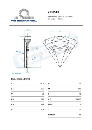 Sprocket for hitachi kubota - for,