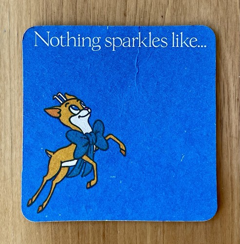 Babycham vintage beer mat - babycham,