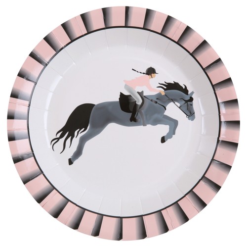 Horse riding paper plates - paper,