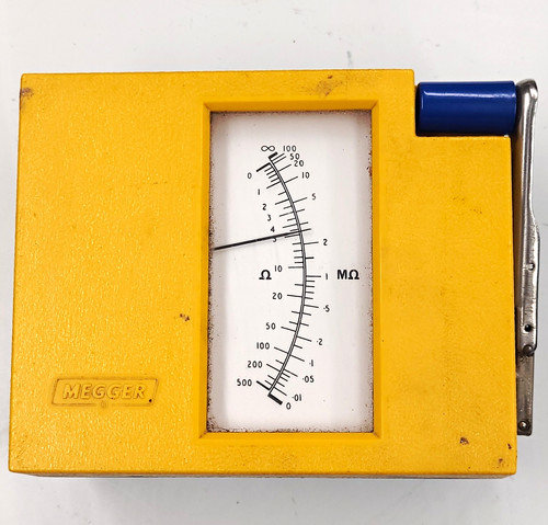 Megger megohmmeter hand crank - megohmmeter,