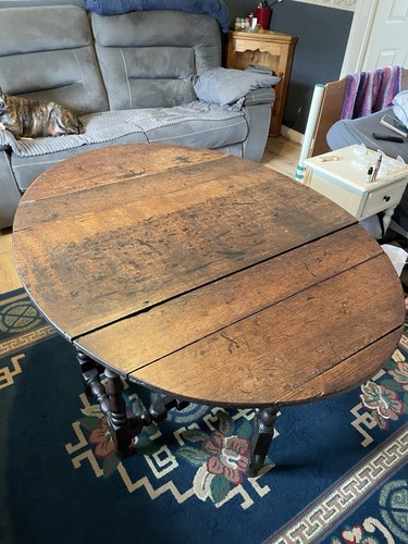 Antique oak drop leaf - oak, gate