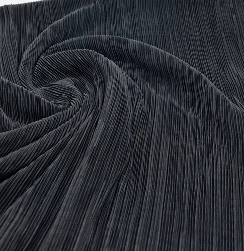 Black plisse pleated stretch - plisse,