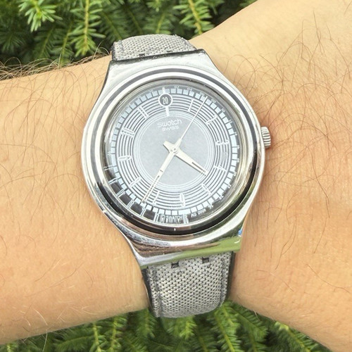 Swatch irony quartz watch grey - swatch,