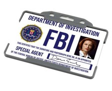 The X-Files Fox Mulder, Dana Scully FBI ID Badge, Prop - Fancy Dress, Cosplay