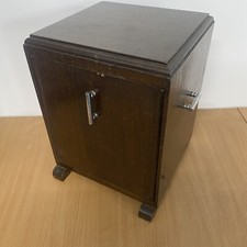 Vintage Art Deco Wooden Fireside Log coal Scuttle Box