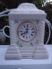 BELLEEK CLASSIC HAND CRAFTED PORCELAIN CASHEL CLOCK