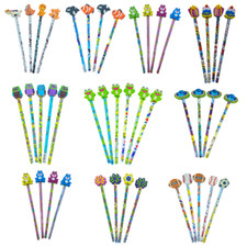 Novelty HB Pencils with Rubber Eraser on Top Rewards Student Classroom Party