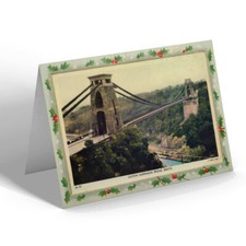 CHRISTMAS CARD Vintage Bristol - Clifton Suspension Bridge, Bristol (ac)
