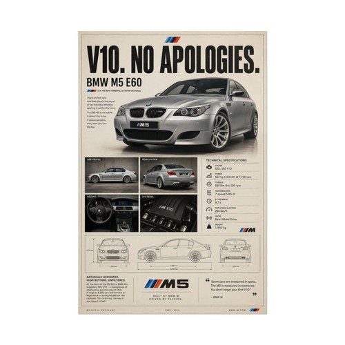 Bmw e60 poster v10 - m5,