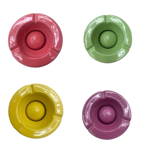 Ceramic round ash tray - ceramic,