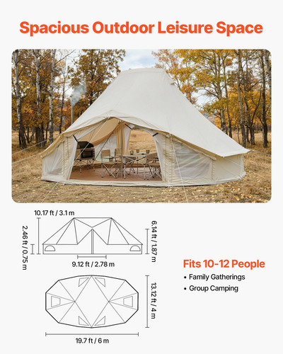 20ft canvas bell tent - 20ft,