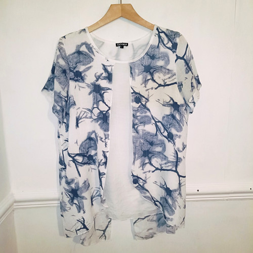Casamia womens top blue size - womens, l
