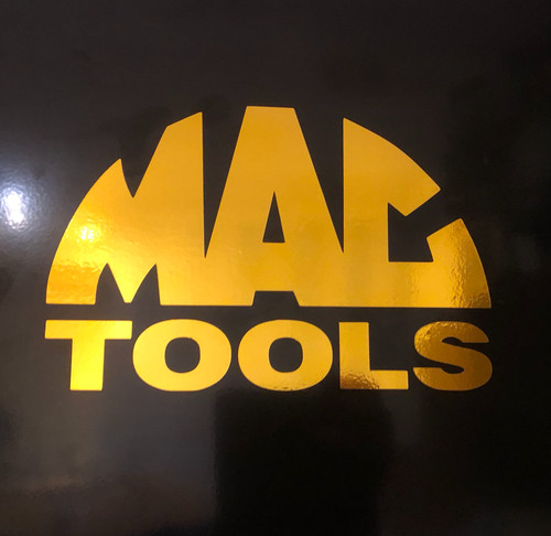 Mac tools sticker - gold, vinyl