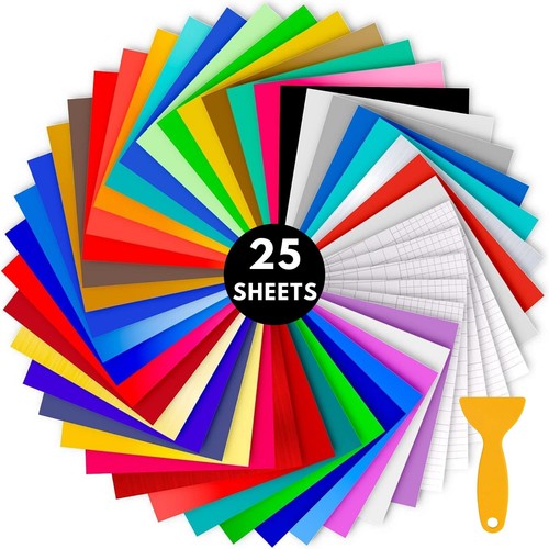 25x vinyl sheets for cricut - a4,