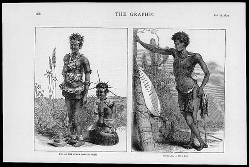 1879 antique print zulu - print,