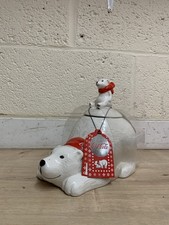 Official Coca Cola Polar Bear & Baby Cookie Jar Storage Christmas Storage 2016