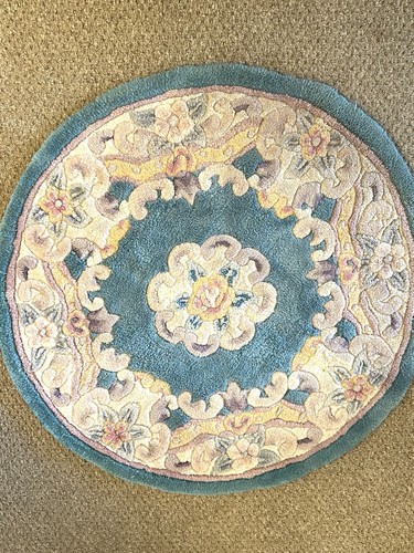 Round vintage chinese aubusson - vintage,