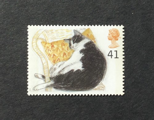 Black white cat 1995 mnh - white,