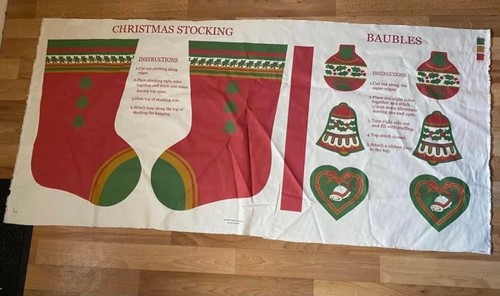 Christmas fabric panel sew - panel,, to