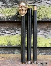 Skull Head Brass Walking Stick