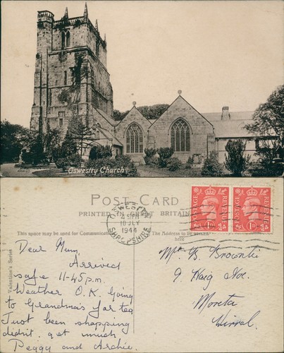Oswestry church valentines - valentines, gb