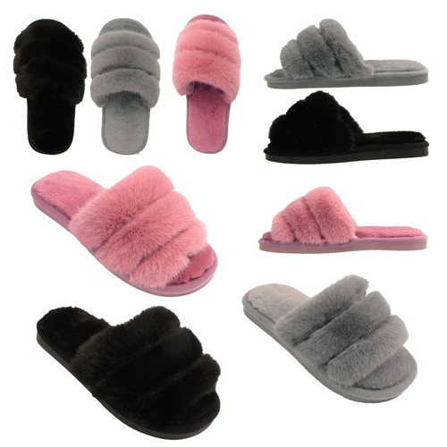Ladies fluffy slippers womens - fluffy,