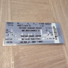 Wrestlemania Xx Replica Ticket laminated Stub Intact.  Rare great condtion