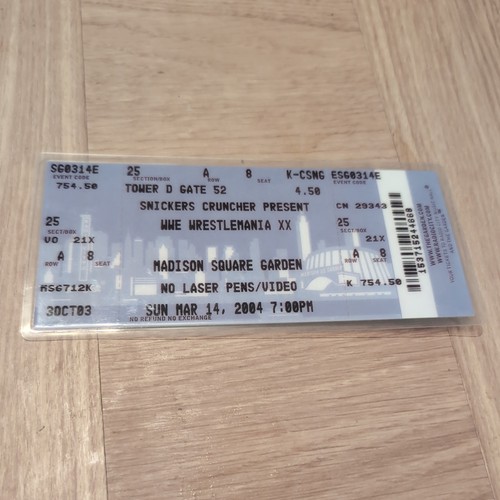 Wrestlemania replica ticket - replica,