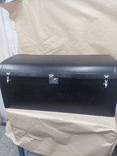 Brexton Vintage Wooden Trunk 1950s/60s Black Retro Storage Luggage Classic Car