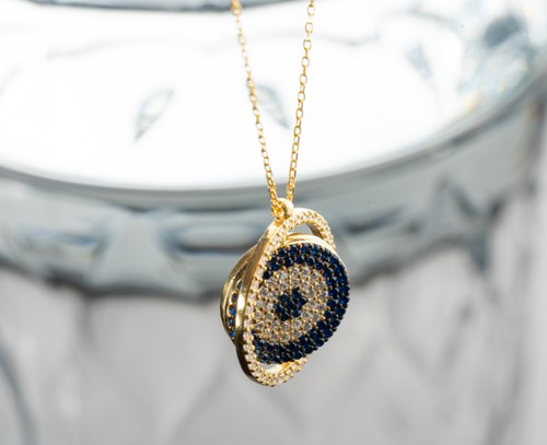 925 sterling silver evil eye - silver,