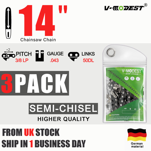 3pack chainsaw chain - 14", fits