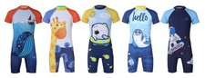 Kids Boys Girls One Piece Swimsuit Narwhal Astronaut Swimming suit Ages 2-14