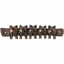 PIG'S BUMS Key Rack CHROME BRASS ANTIQUE BRONZE + Screws House hooks wall holder