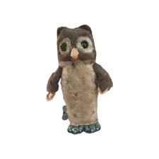 Vintage 1950s MARX Wind Up Mechanical Owl Toy Antique Japan IMPERFECT