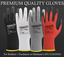 240 PAIRS BLACK PU COATED WORK