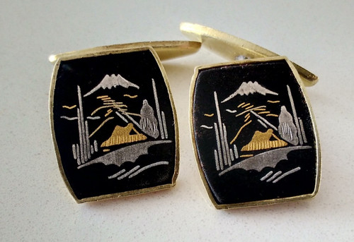 Vintage cufflinks japanese - cufflinks,