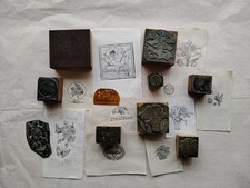 Vintage Letterpress Printing Blocks - Flowers Valentine, Fairy, Butterflies