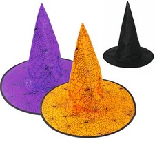 Witch Hat Costume Accessory for Adults & Kids - Halloween Fancy Dress UK