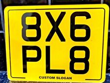 8X6 Reflective Track Day Plate  Novelty Motorcycle Motorbike Show Number Plate