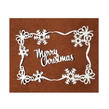 Merry Christmas Frame Metal Cutting Dies DIY Scrapbook Cards Embossing Stencils 