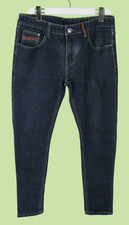 GUCCI Jeans Men's W33 Slim Fit Dark Wash Denim Logo Trim Made In Italy