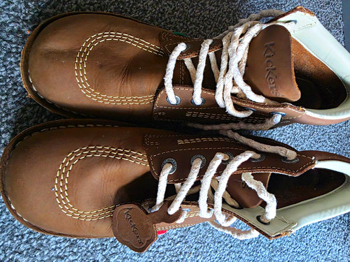 Kickers mens brown leather - mens,