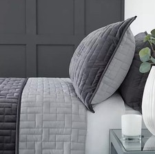 K by Kelly Hoppen Velvet Reversible Filled Bedspread & 2 Pillowcases, King Size