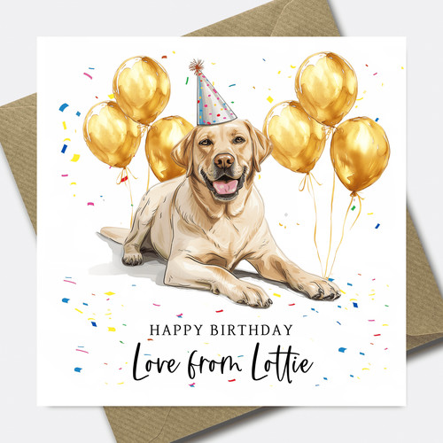 Dog birthday card - dog,