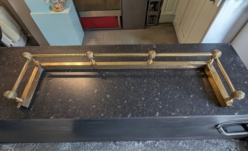 Vintage brass fireplace - brass,