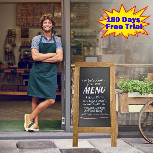 Large wooden advertising board - wooden,